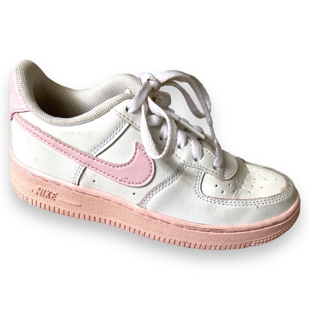 NIKE JORDANS Air Force 1 07 Court White Pink Low Top Leather Vintage